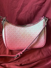 Michael Kors Pink/White Purse Small with Shoulder Strap
