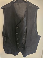 Dolce & Gabbana Men’s 2-Piece Black Pinstripe Suit Size 54 Regular Made Italy