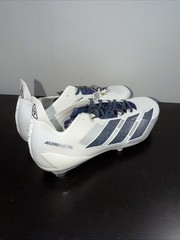 NWT adidas Adizero Electric Mens Football Cleats White Navy Blue IE6290 Sz 9