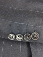 vtg Ermenegildo Zegna 38S 33×29.5 Chalk Stripe Pant Suit Wool Cashmere Flannel