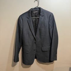 Howe Mens Two Button Blazer Jacket Charcoal Grey Camo Lining Size 40