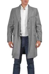 Ballantyne Gray 100% Wool Three Button Coat Retail $1050 Size 2XL