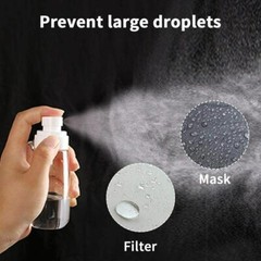 (2ea) RESPIRATOR FILTER FASHION FACE BLACK MASK WASHABLE & REUSABLE