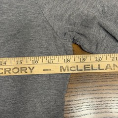 Liz Claiborne Light Grey Long Sleeved Central Pleated Rhinestone Panel Shirt L