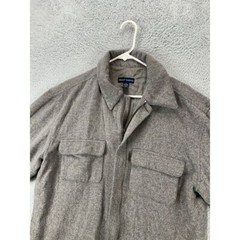 Grant Thomas Wool Nylon Blend Full Zip Jacket Adult Medium Grey Collared Mens