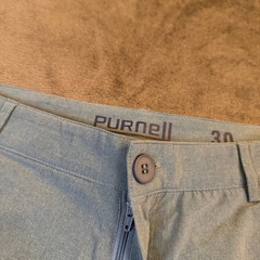 Purnell Santa Barbara Shorts Mens 30 Blue Stretch Lightweight Performance