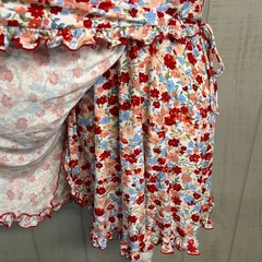 NOBO Floral Wrap Dress Juniors L Ruffle V Neck Midi Jersey Knit Cottagcore Event
