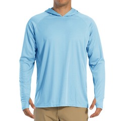 UPF50+ Men’s Long Sleeve Fishing Shirts UV Protection Hoodie Casual Sport Shirts
