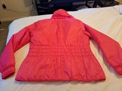 Nike Golf Hot Pink Zip up Puffer Jacket Hooded Size L EUC Returns Accepted