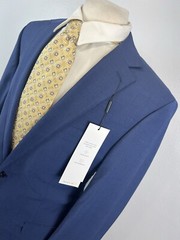 NEW Calvin Klein Mens Royal Blue Nailhead Stitch Lapel Sport Coat Blazer Sz 42 L