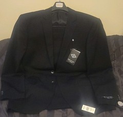 Bocaccio Uomo Black Wool Blend 2 Piece Men’s Suit 42R/36W Model K-SW21000