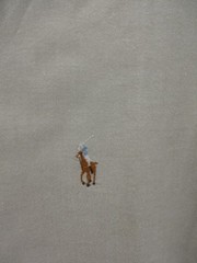 VINTAGE Ralph Lauren Shirt Men 15 1/2 Beige Oxford Cloth OCBD Flesh Pony Preppy