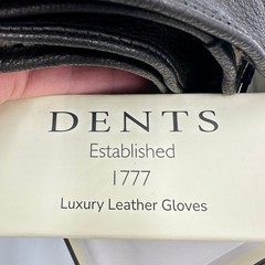 Dents Luxury Leather Gloves Mens Size Med Dark Brown Winter Driving Gloves NIB