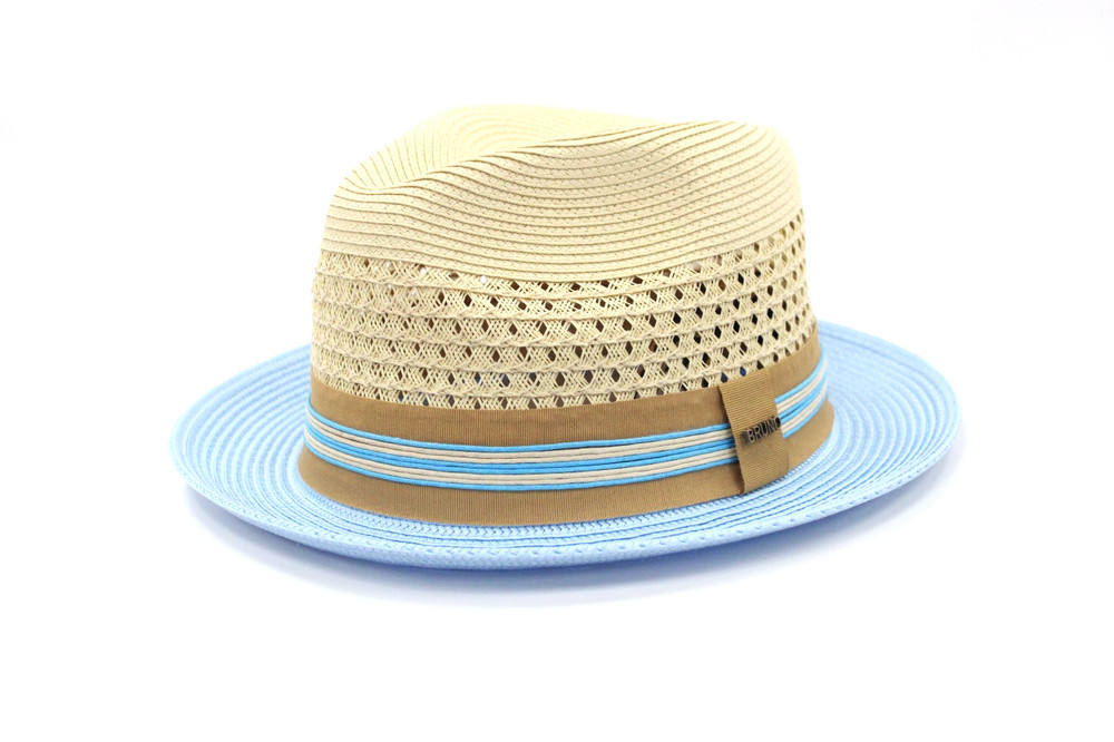 Men’s Bruno Capelo Fedora 100% Poly Braid Blue/Natural HW-799