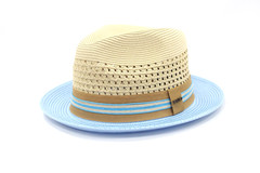 Men’s Bruno Capelo Fedora 100% Poly Braid Blue/Natural HW-799