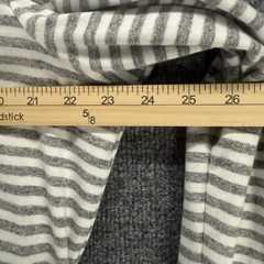 Duluth Trading Top Womens XXL Gray Striped V-Neck Casual Nautical Preppy Cottton