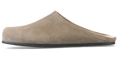 Firenze Atelier Men’s Handmade Beige Suede Mules & Slip-on Clogs Slippers Slides