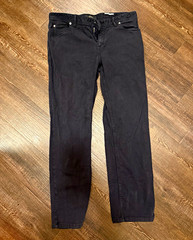 Brioni Men’s Slim Fitted Dark Wash Blue Stretch Denim Jeans 5-Pocket Mid Rise