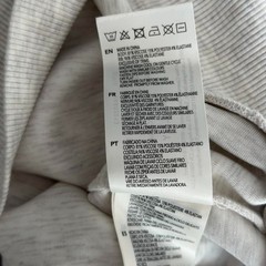 Varley Ritchie Short Sleeve Sweat in Ivory Marl, Size X-Large