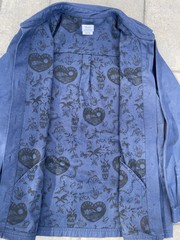 RVCA Men’s Large Dress Jacket Coat Button Up Long Sleeve Navy Blue
