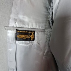 Vintage 70s Gray 3 Piece Suit Mens 44R 36×31.5 Vest Pants Disco