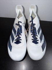 NWT adidas Adizero Electric Mens Football Cleats White Navy Blue IE6290 Sz 9