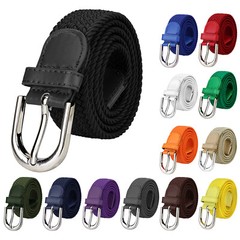 Falari Men Women Canvas Elastic Fabric Woven Casual Stretch Braided Belt