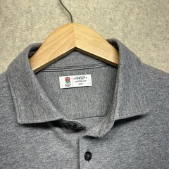 Charles Tyrwhitt England Rugby Gray Knit Button Front Shirt Men’s Medium
