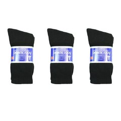 New Diabetic Crew Socks Circulatory Health Cotton Loose Fit Top 3 Pairs