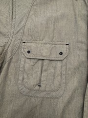 Howe Mens Shirt Size Large Gray Striped Short Sleeve Button Front 100% Cotton