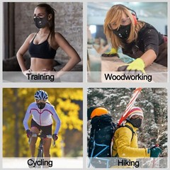 Adjustable Reusable Mask Protection with Filters Valves for Cycling Hiking Sport