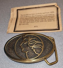 Barry Manilow Memorabilia BTS 1978 Vtg Brass Belt Buckle