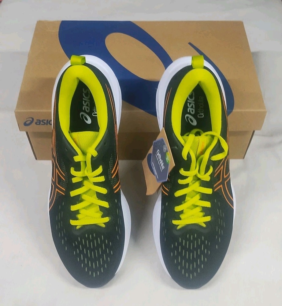 Asics GEL-EXCITE 10 Mens Size 10.5 Black Orange Cushioned Running Shoes 1011B600