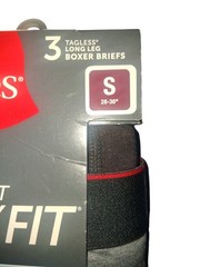 Hanes Comfort Flex Fit Mesh Long Leg Tagless Pouch Boxer Briefs 3-Pack S