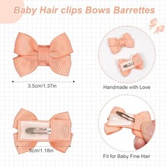 Baby Hair Clips 40 Pieces 20 Colors in Pairs Baby Bows Hair 1.37inch/40pcs