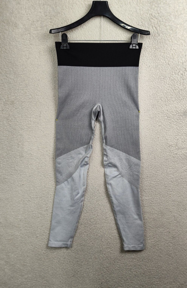 Aerie Women Leggings Medium Gray Nylon Blend Ribbed Seamless Stretchy Pants