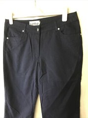 Dean St. Troper France Women’s Capris, Navy Blue Cotton Pants Size Varies New !!