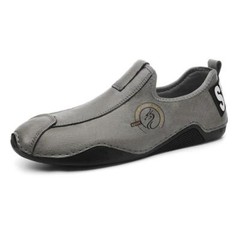 Men’s Round Toe Slip On Shoes Casual Flats Gommino Driving Loafers Workwear