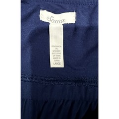 Soma Black Velvet, Midnight-blue Lined Full-Length Robe & Nightgown Set NWT/NWOT