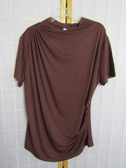 NWT Avanova Brown Mock Neck Slim Fit Ruched Dressy Top Women’s Size XXL