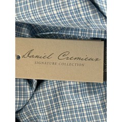 NEW Daniel Cremieux Men’s LARGE Blue Plaid Performance Dress Shirt
