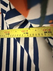 Collections Etc Womens Blouse Button Up Long Sleeve Cardinals & Stripes Medium