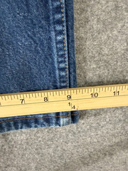 Wrangler Jeans Mens 46×30 Blue Denim Cowboy Cut Relaxed Fit Tapered Leg Whisker
