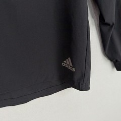 Adidas Jacket Mens XL Black Full Zip Running Lightweight Reflective Athletic