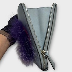 Fendi Monster Blue Leather Clutch Bag Second-Hand Japan 0610719