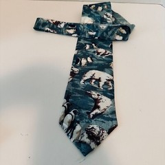 REED ST JAMES Neck Tie, PolarBears and Penguins Made in USA from imported Fabric