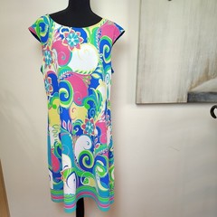 Ronni Nicole Floral Print Sleeveless Dress Colorful Casual Summer Size 16