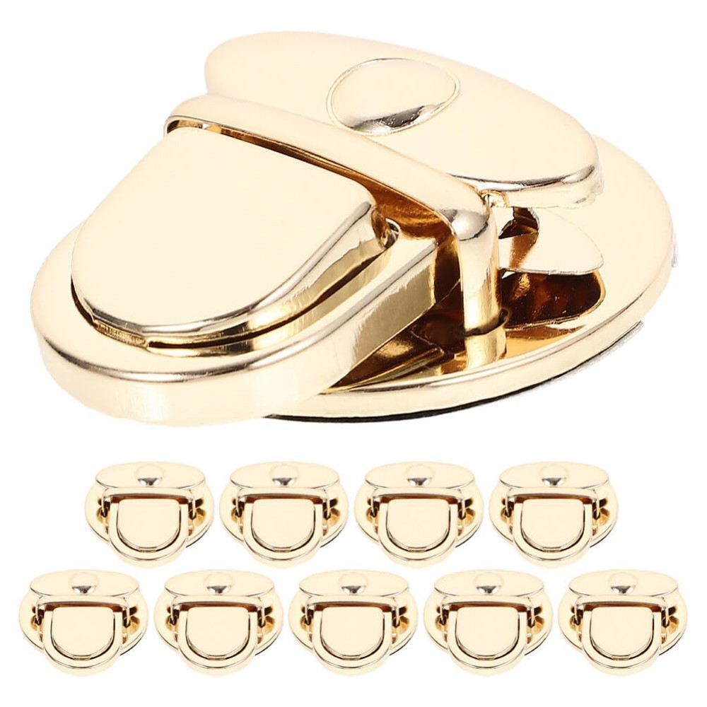 10 PCS Purse Push Locks 1.57 Inch Round Metal Clasp Bag Buckle Craft Hardware