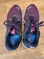 Brooks Women’s Ghost 12 Purple Tennis Shoes Running Powerstep Insert, Size 9