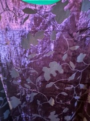 Vintage Tessuto Women’s Sleeveless Liquid Velvet Burnout Floral Dress, L, EUC